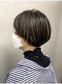 ショートボブ/コントラストハイライト/ショートカット/大船駅
