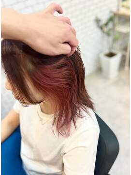 アグ ヘアー ミロ 本厚木店(Agu hair milo) Pink Earring Color〇本厚木