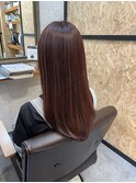 柔らか暖色ワインレッドカラー