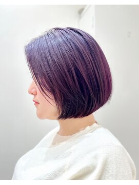 レヴ 草加店(LEV.) オリーブベージュレイヤーカット ウェットヘア