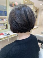 アッシュ 仙川店(Ash)&nbsp;白髪ぼかしハイライトグラデーションボブ40代50代60代ボリューム