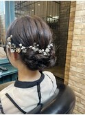 結婚式ヘアセット/二次会ヘアセット/ヘアアレンジ/編み込み
