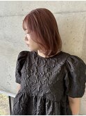 フェミニンピンク_韓国ボブ_ニュアンスレイヤー