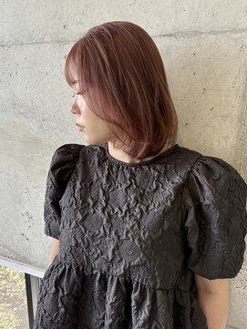 ロマーリ 岡山店(LOMARLIE) フェミニンピンク_韓国ボブ_ニュアンスレイヤー
