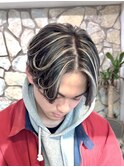 メンズハイライト20代30代40代◎フェザーパーマメンズメッシュ