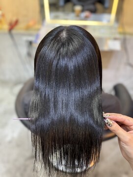 ロンド 表参道店(Lond) ミディアムレイヤーカット/髪質改善/韓国/黒髪/小顔/前髪