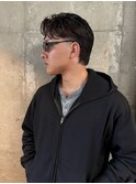 モダンマレット/リバースセンターパート/fade/baber