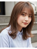 フレイムス ヘアアンドリラックス 大宮東口店(Frames)&nbsp;ナチュラルブラウン/20代30代40代外ハネミディアムレイヤー/大宮