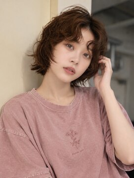 ノラ シブヤ(NORA) 小顔ミディアムパーマミディアムデジタルパーマボブパーマ前髪