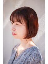 エミュ 天文館店(eMu) ミニボブ×ピンクベージュ