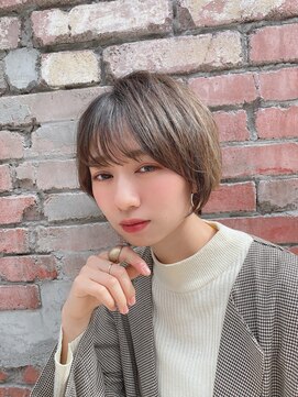 ロンド ストラーダ 心斎橋(Lond strada) ショート×ハイライト白髪ぼかし×マチルダボブ[心斎橋]