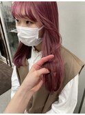 天神/大名/ブリーチカラー/チェリーピンク/成人式前カラー