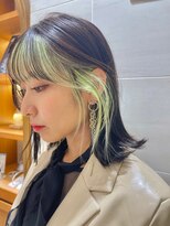 マックス フォー ヘアー(MAX FOR HAIR) 【デザインカラー】外ハネボブ×インナーカラー