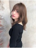 レイヤーレイヤーカット似合わせ小顔ミディアムロング透明感