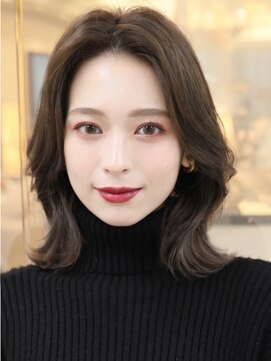 ガレリアエレガンテ 栄店(GALLARIA Elegante) 韓国風ミディアムヘア(ピンクブラウン)