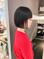 ヘアーエスクールシーユー 枚方T-SITE店(hair S.COEUR×Cu) 切りっぱなしボブ/ストレートボブ/黒髪ボブ