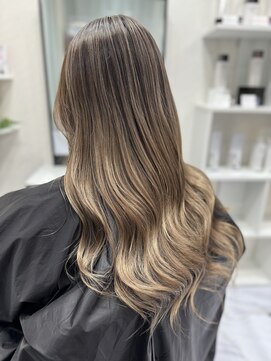 ラムシェール(LamChele) 【lamchele】ミルクティーグレージュ×バレイヤージュ