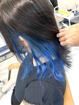 アジールヘア 東上野店(agir hair)&nbsp;20代30代大人可愛いブルーアッシュインナーカラー【上野】