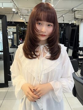 アクアオモテサンドウ(ACQUA omotesando) △大人可愛い韓国風レイヤーカットウルフカットピンクブラウン