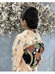 訪問着☆着付け＋ヘアセット　￥13,200～