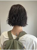 ミニボブ×ウェーブパーマ