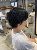 大人ショート/ネビージュ/暗めカラー