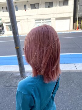 ソワン ドゥ ブレス エルネ 立花店(soin de brace elne) ピンクカラー/ブリーチ二回/ケアブリーチ /ハイトーン/暖色