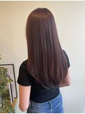 艶髪カラーストレートカシスブラウン
