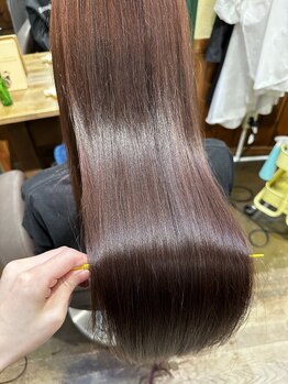 エルパライソ 鯖江店(Elparaiso)の写真/ダメージが気になる縮毛矯正も髪質改善トリートメントでケア◎組み合わせることでうるツヤストレートに♪