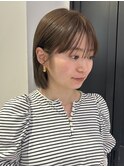 秋カラー/透明感カラー/くすみカラー/顔まわりカット/秋カラー