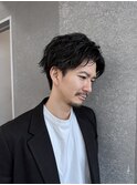 スパイキーショートニュアンスパーマスペインカールメンズ北千住