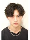 【早坂駆留】フェザーパーマ毛流れメンズニュアンスパーマ