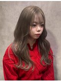 ホワイトグレージュミニウルフチェリーブラウンデジタルパーマ