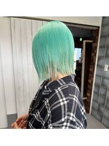 レオクマ(REOKUMA)&nbsp;ペールカーキ/ペールブルー/こなれミディ/髪質改善