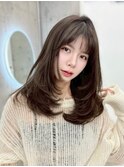 ワンカールレイヤーカット/動きのある柔らかヘア/ワンホンヘア