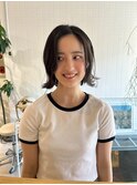 外ハネミディアムボブ