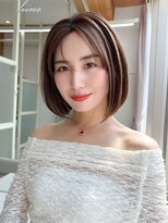 エイミーバイアフロートザガーデン 浦和店(amie by afloat the garden)&nbsp;前下がりレイヤーボブで絶壁解消！小顔に見えるひし形【浦和】