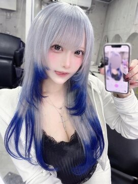 インク 渋谷(INK.) ミルクティーブロンドニュアンスウルフワンホンレイヤー渋谷
