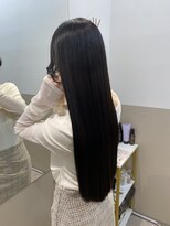 シュヴーブリヤン(cheveux brillants)&nbsp;「美髪縮毛矯正で作る再現性100%な艶髪」暗髪ストレートロング