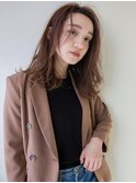 【REJOUIR】シアーベージュ女っぽハンサムミディ