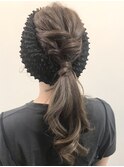 簡単ピン無しゆるふわターバンアレンジ