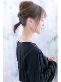 おくれ毛＆ねじりくるりんぱ＊大人かわいいヘアアレンジa