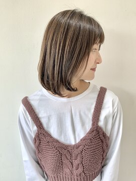 フォーク FOLK 【FOLK】グレージュカラー・内巻きナチュラルミディアム♪