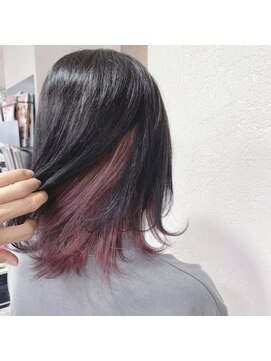 アジールヘア 所沢プロペ通り店(agir hair) インナーペールピンク10代20代30代レイヤー