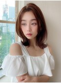 20代30代40代小顔外ハネミディアムひし形シルエットくびれミディ
