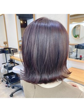 ハナトキミ(hana to kimi) 外ハネほんわりパープルブラウン