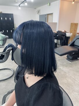 エイル アメ村(Eir) 韓国風ネイビーブルー☆