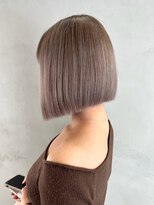 アルバム 銀座(ALBUM GINZA)&nbsp;ミルクティベージュ_外ハネボブセクションカラー_ba367801