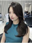 透け感グレージュ×フェイスレイヤー