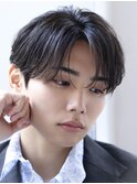 ニュアンスパーマセンターパート韓流ヘアシースルーマッシュ